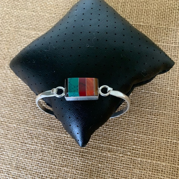 VINTAGE  MEXICO 925 STERLING SILVER BRACELET - Picture 2 of 7